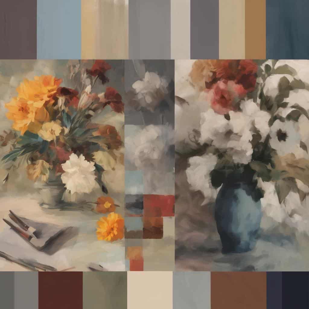 Λουλούδια σε βάζο, ζωγραφική με ψυχή, καλλιτεχνικό έργο, έμπνευση τέχνης, εσωτερική ματιά, ομορφιά της φύσης, εικαστική δημιουργία.