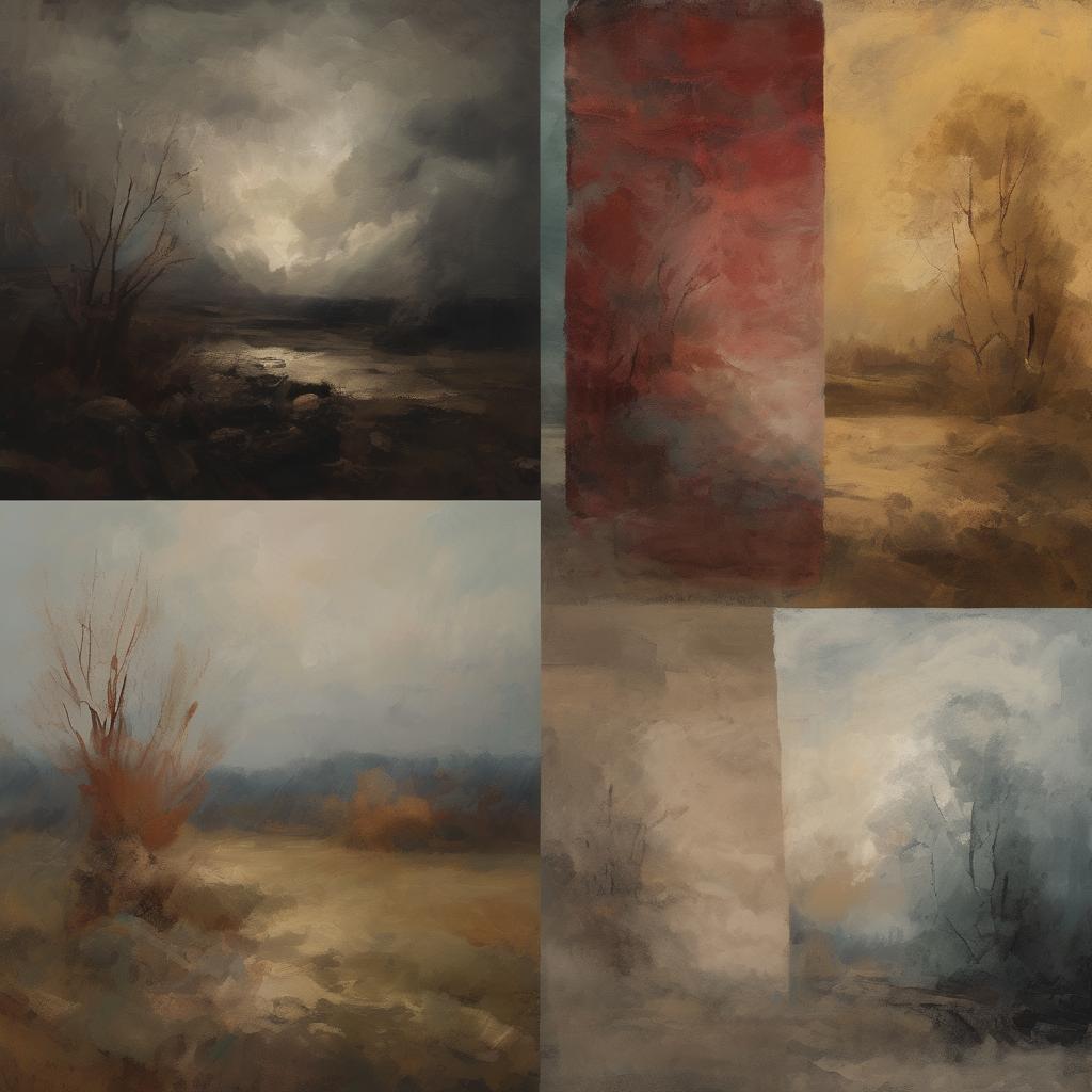 Οντως, η εικόνα παρουσιάζει τέσσερα διαφορετικά τοπία με ελαιόνοντας την ψυχή μέσα από τέχνη.